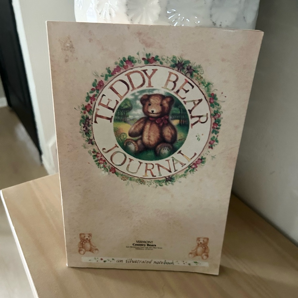 Vintage The Teddy Bear Journal Illustrated Notebook Pat Perleburg